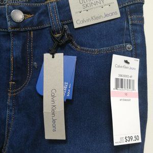 BNWT CALVIN KLEIN Girls Ultimate Skinny Jeans Blue Size 12